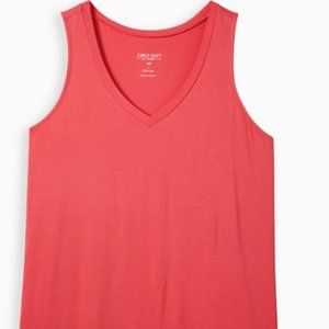 NWT - Torrid - PERFECT V-NECK TANK - SUPER SOFT PINK - Size 1 / 1X